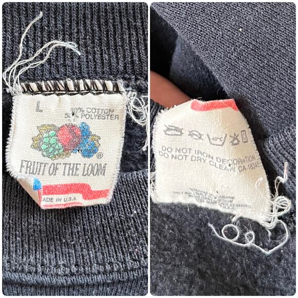 Vintage 1990 Fruit of The Loom USA The Wild Side Carousel Print Sweatshirt Large - Picture 10 of 12